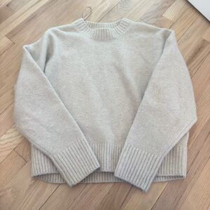 Zara Women's Beige Cowl Neck Sweater